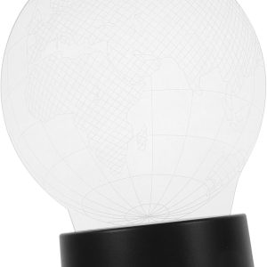 Led Battery- Table Lamp 3D Acrylic Globe Stylish Night Light for Bedroom Living Room